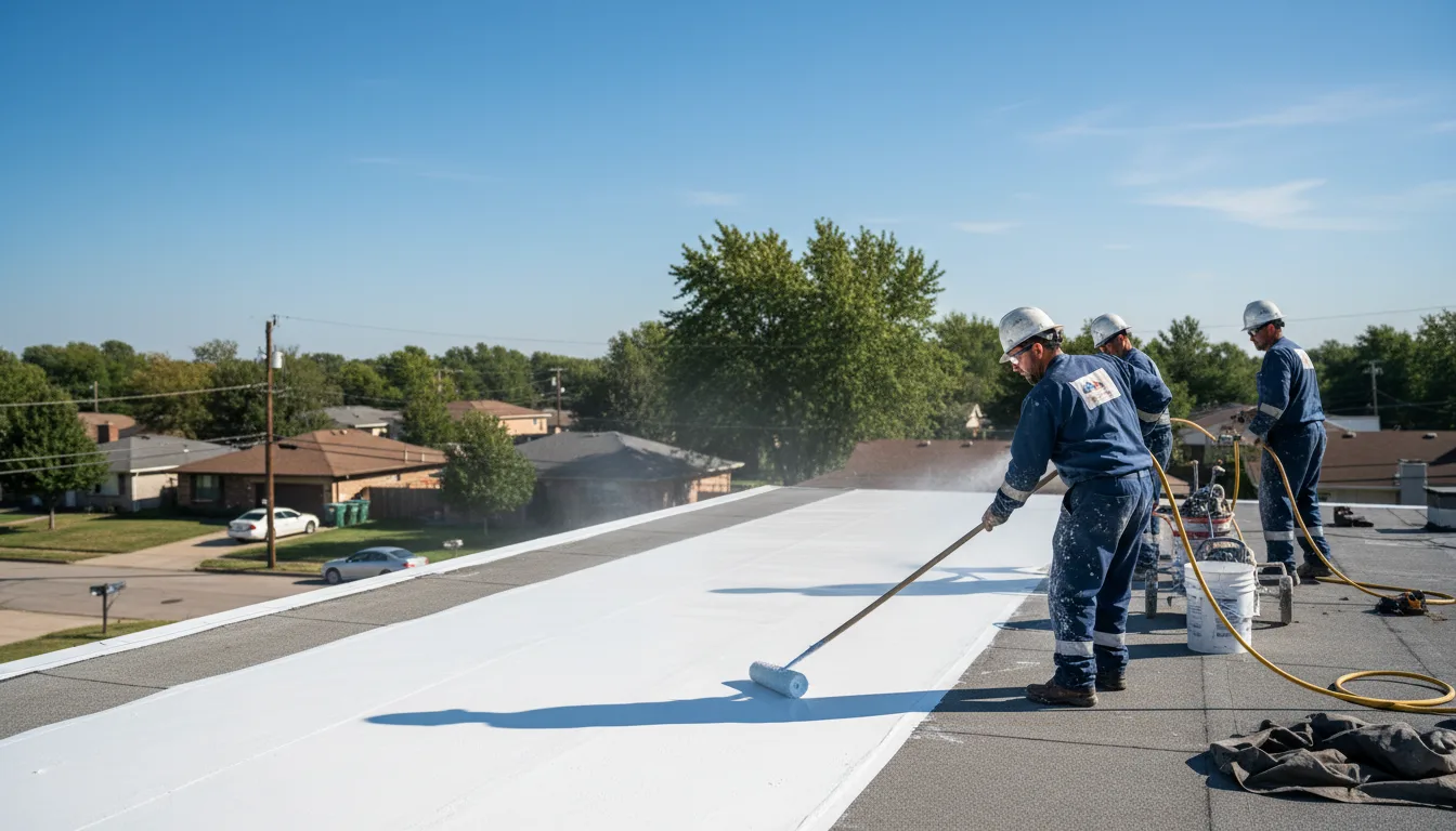 Commercial roof coating in Beecher, IL near me